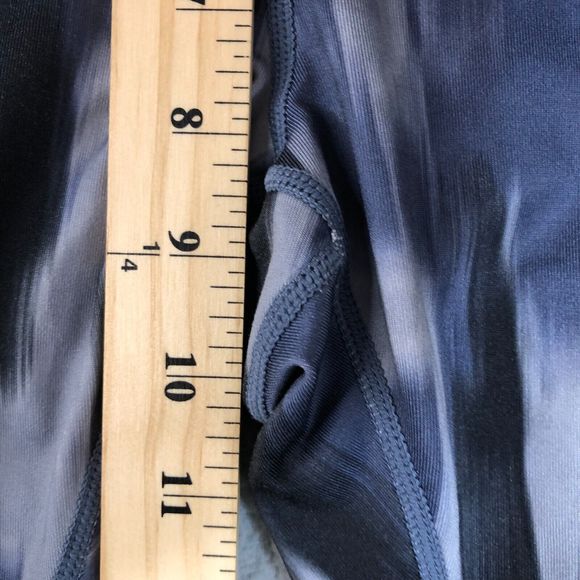 Reebok Leggings Womens Large Gray Blue Stretch Skinny Leg Yoga Workout‎ Gym Logo - Picture 7 of 9